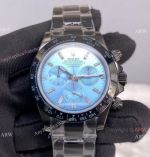 Swiss Copy Rolex Daytona 7750 Chronograph Watch Glacier blue Blacksteel 40mm
